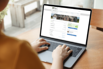 Someone using the AccuLynx Customer portal
