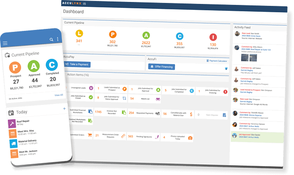 AccuLynx dashboard