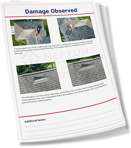 roofing proposal template damage page.