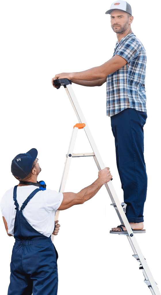 Man on ladder