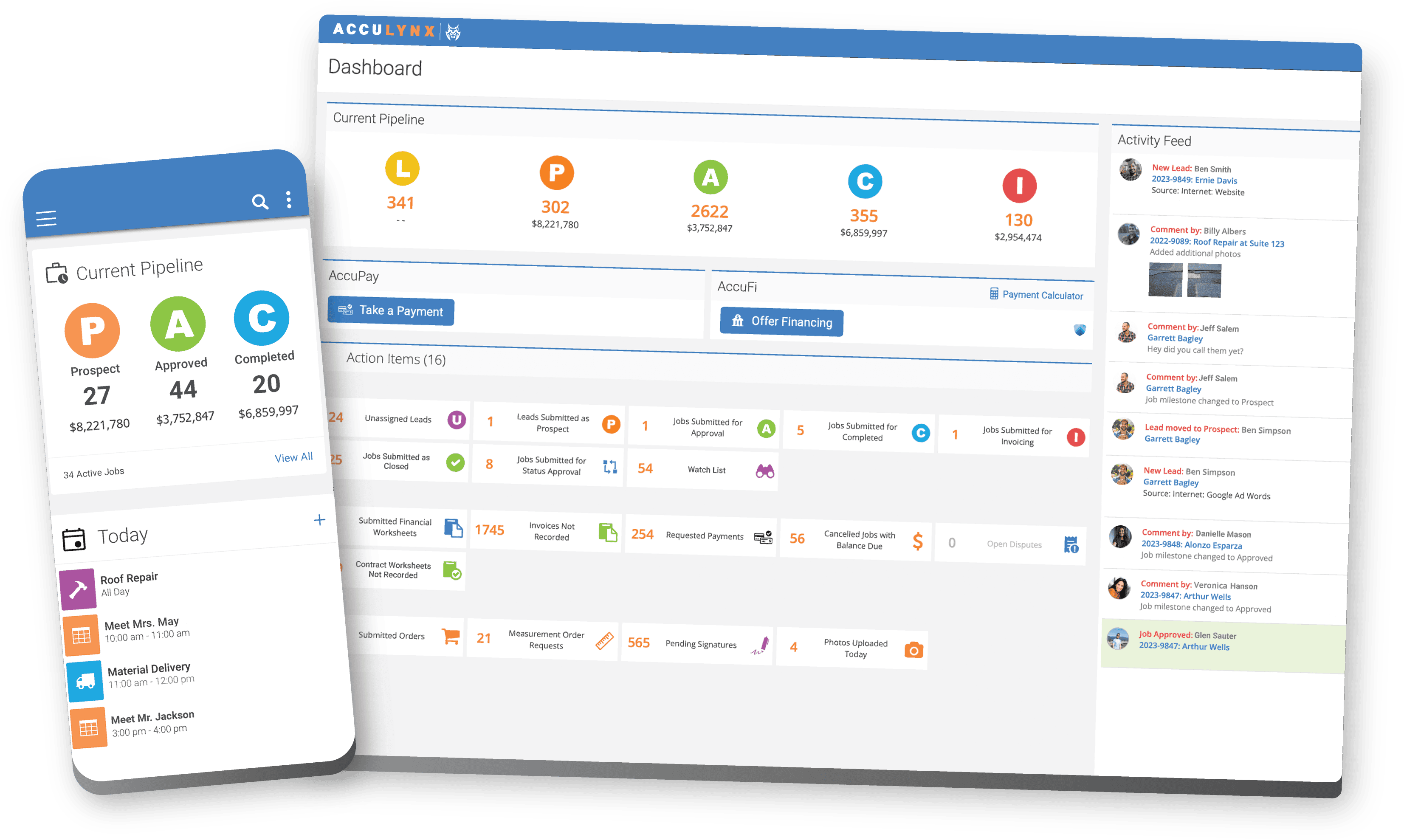 AccuLynx dashboard