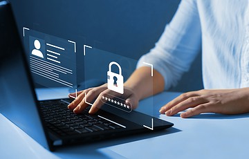 Person making sure data is private and secure