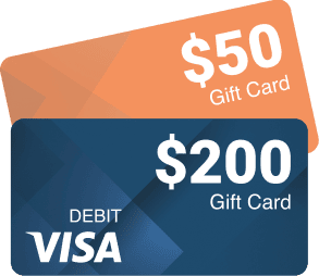 $50 and $200 Cash gift cards