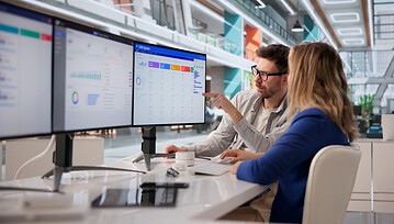 people looking at crm software