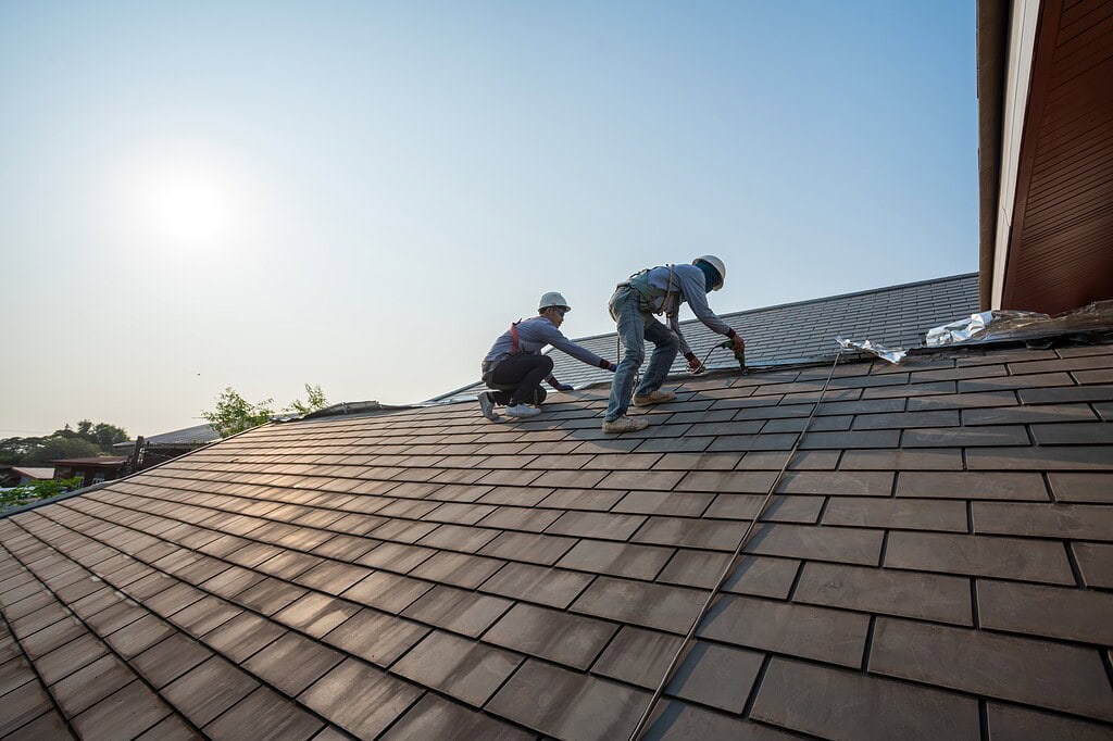 contractors working on roof